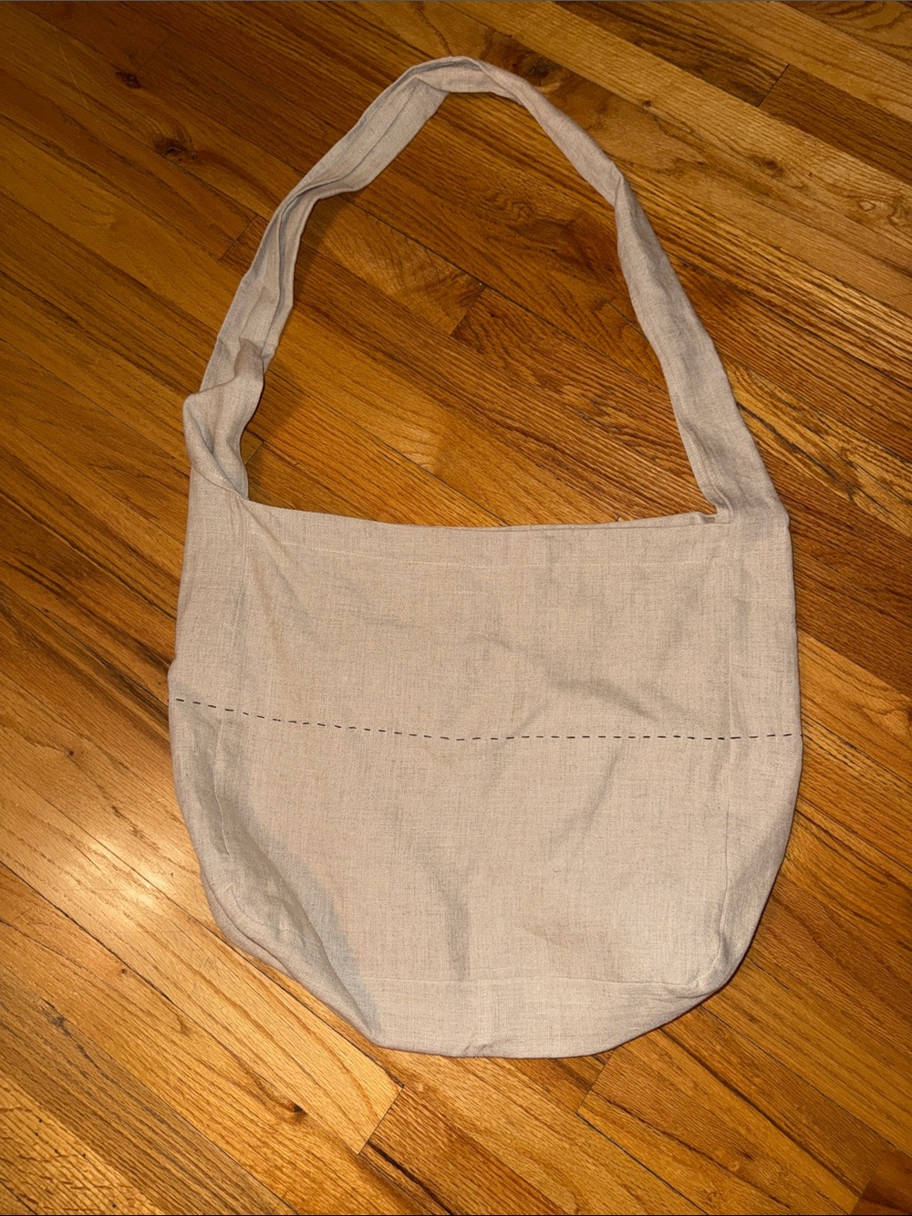 Neutral Linen Crossbody Tote Bag - Dashiel Brahmann